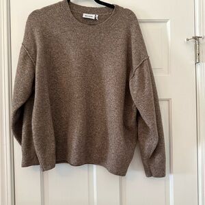 Weekday Taupe Crew Neck Sweater